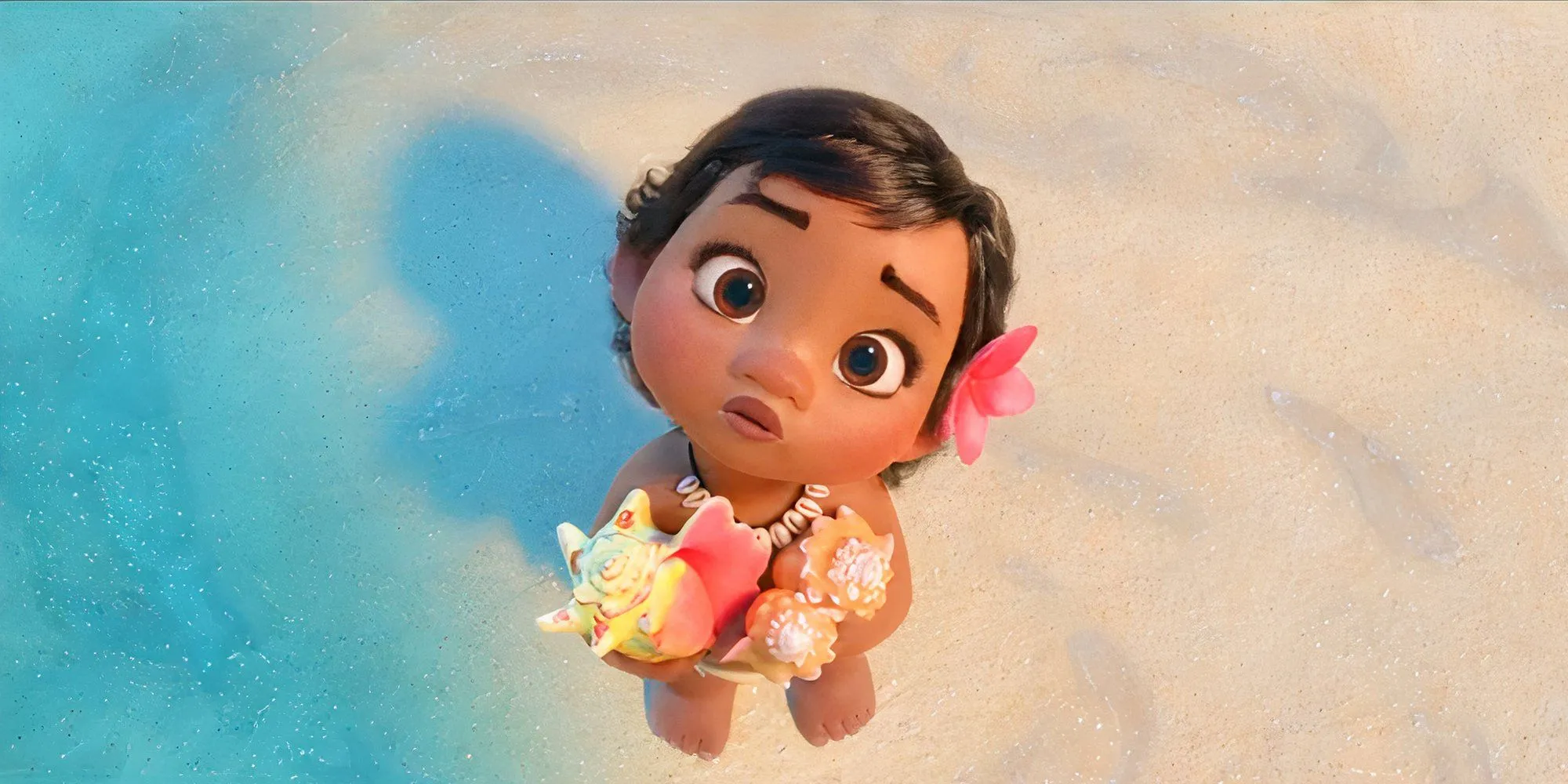 Moana giovane con conchiglie