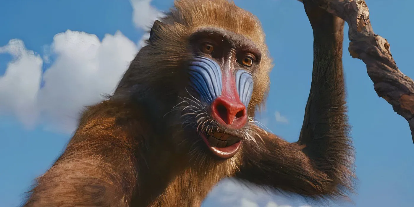 O jovem Rafiki em Mufasa: O Rei Leão