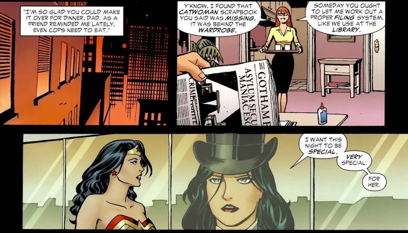 Zatanna i Wonder Woman planują wieczór panieński dla Batgirl.