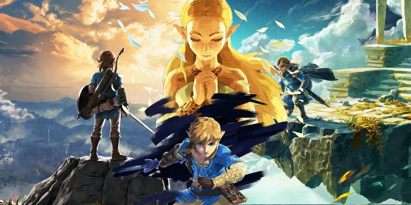 Główne grafiki do The Legend of Zelda: Breath of the Wild i Tears of the Kingdom, a także grafiki promocyjne Linka i Zeldy do BOTW.