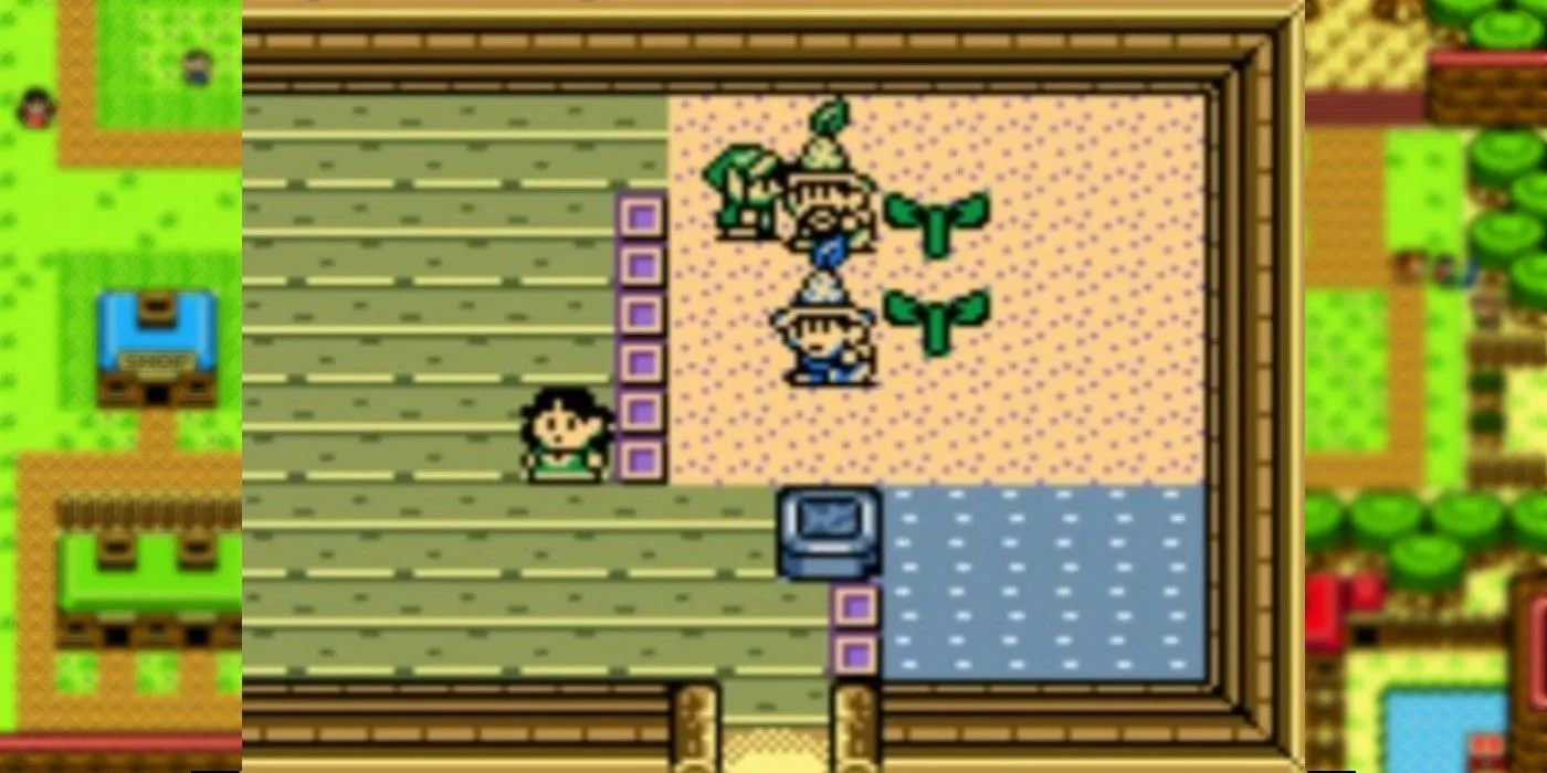 Link incontra il figlio di Bipin e Blossom in The Legend of Zelda: Oracle of Seasons.