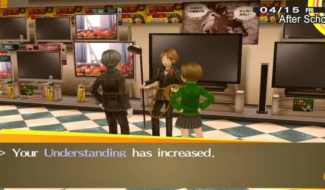 Persona 4 Golden : Stratégies pour améliorer les niveaux de compréhension