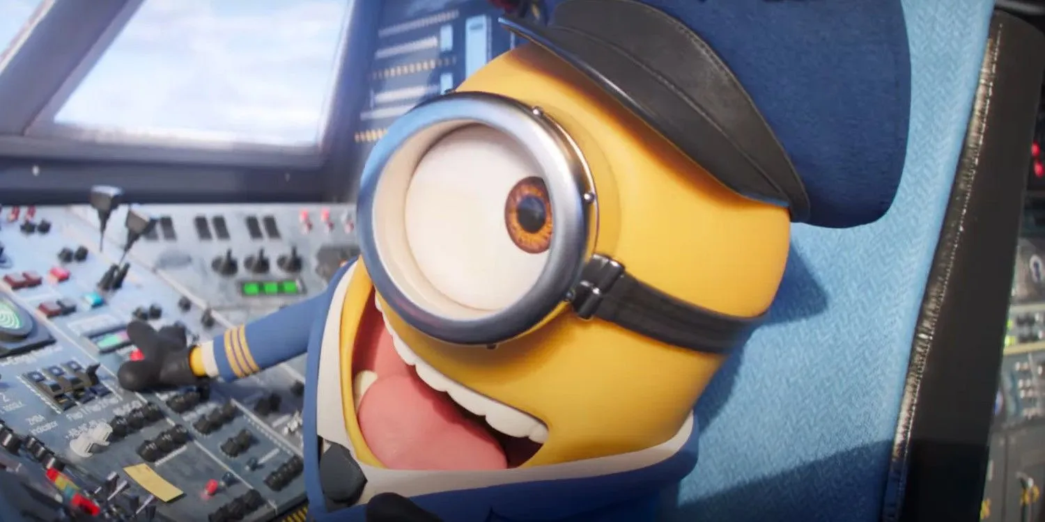 Un minion che pilota un aereo in Cattivissimo me