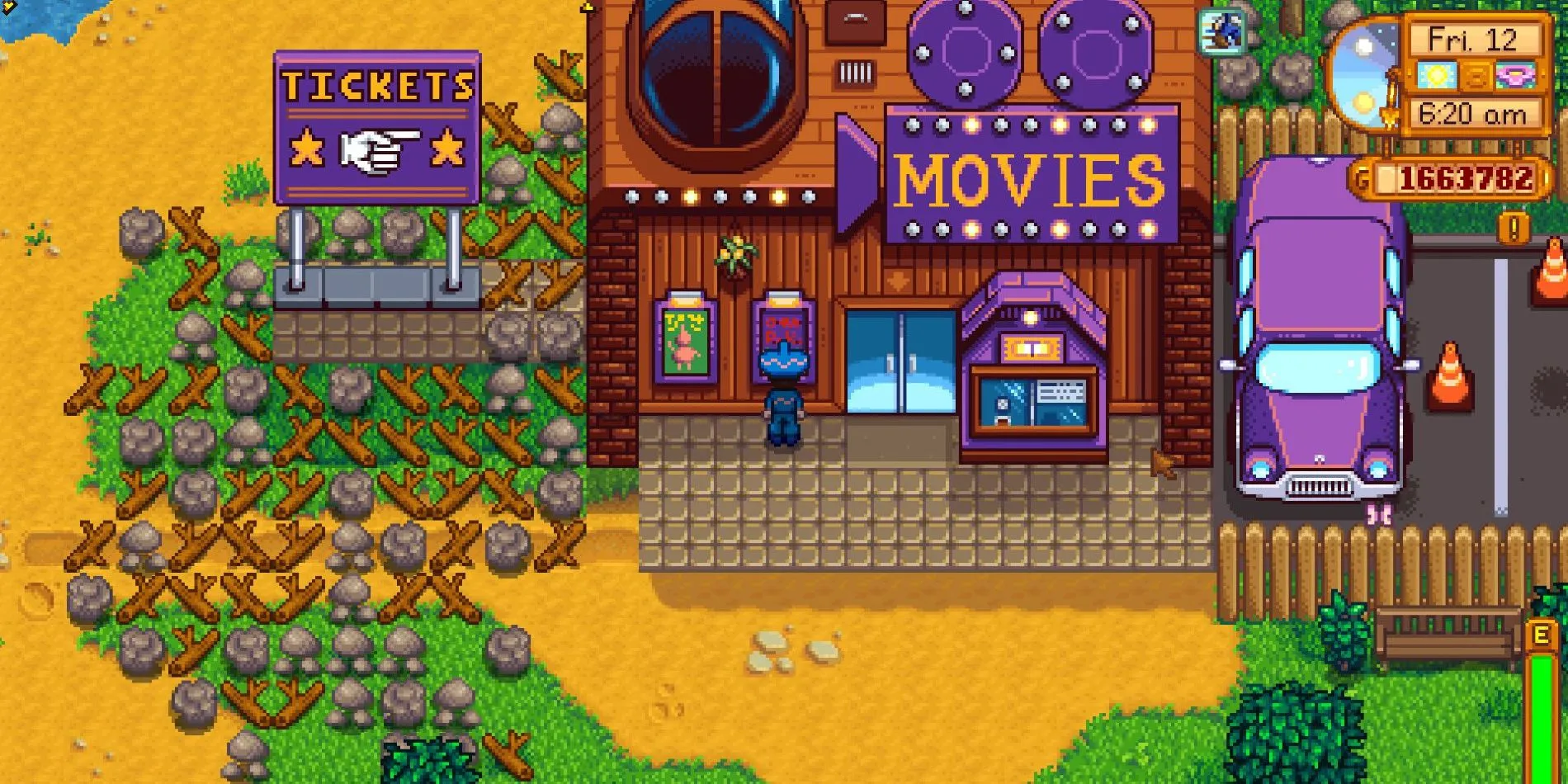 Cinema em Stardew Valley