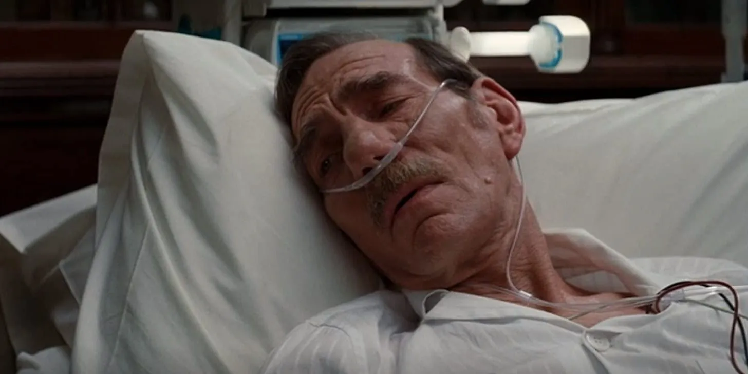 Pete Postlethwaite in a scene from Inception