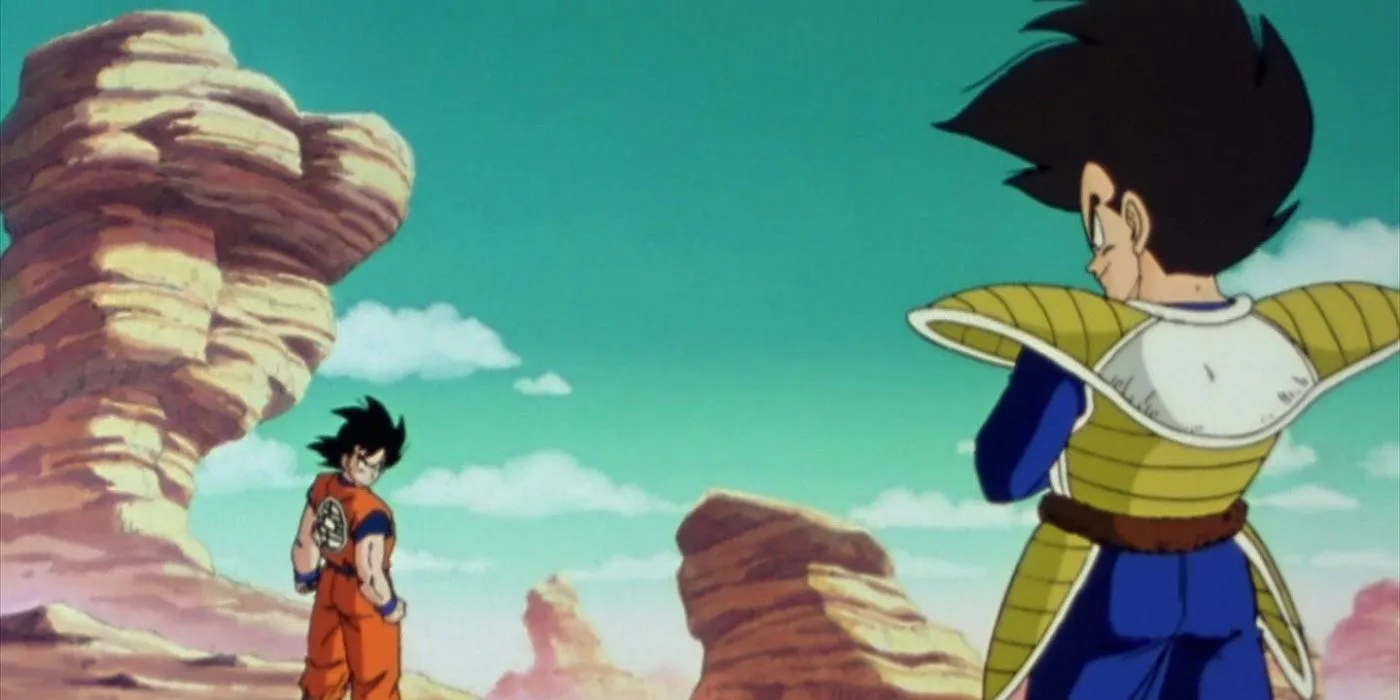 Vegeta y Goku de la temporada 1 de Dragon Ball Z