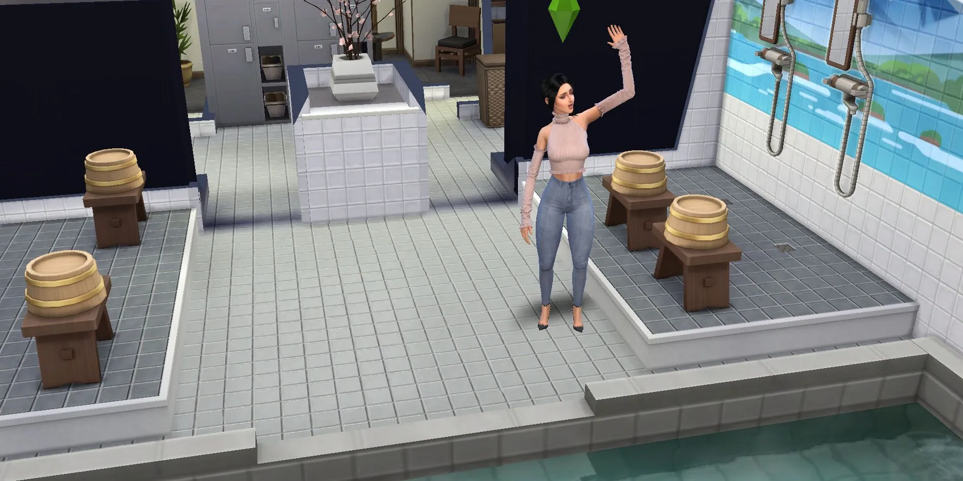 Los Sims no pueden llegar a un onsen en Los Sims 4