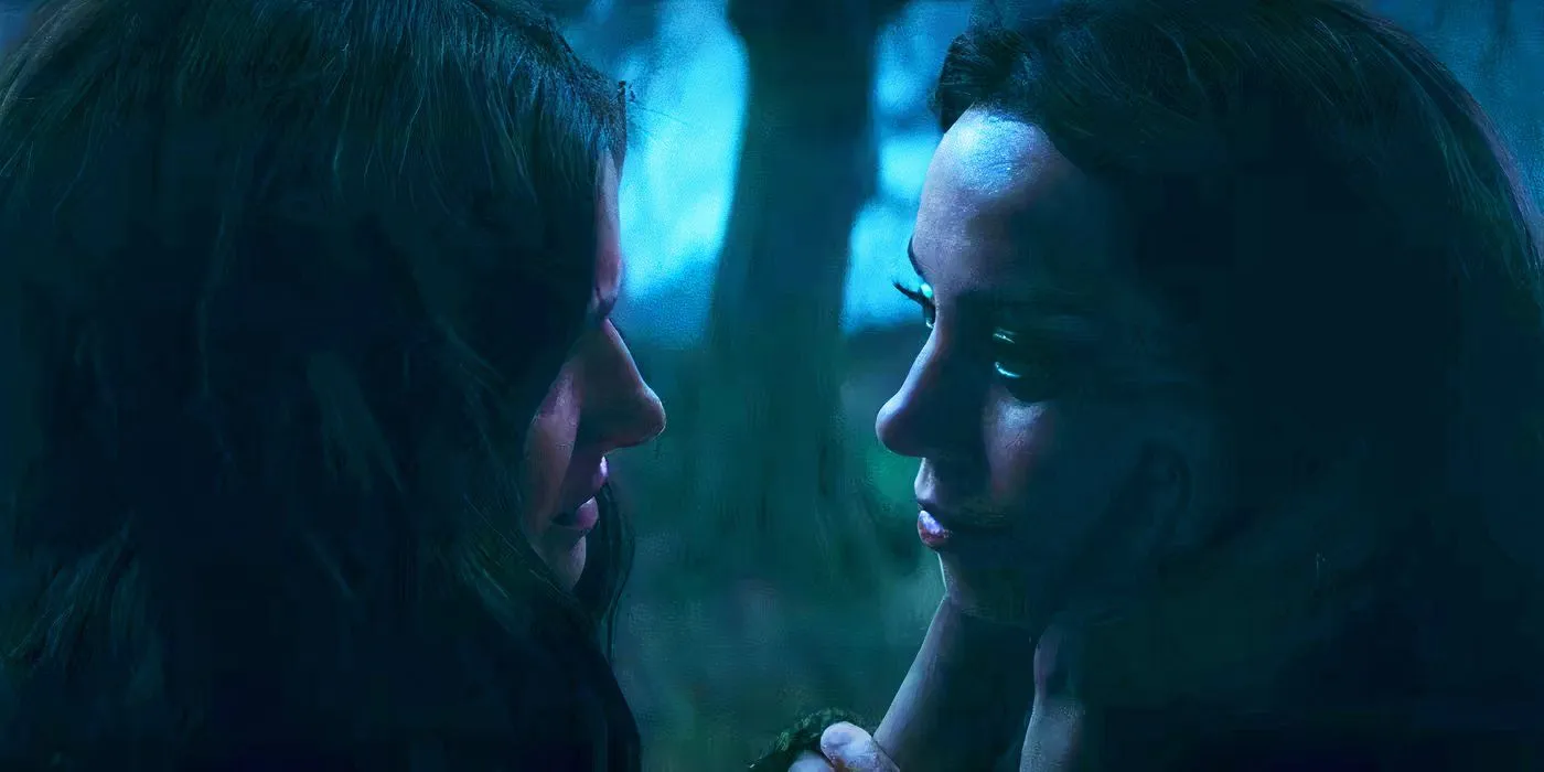 Agatha Harkness speaking to Rio Vidal at the end of Agatha All Along episode 4 Agatha Harkness speaking to Rio Vidal at the end of Agatha All Along episode 4