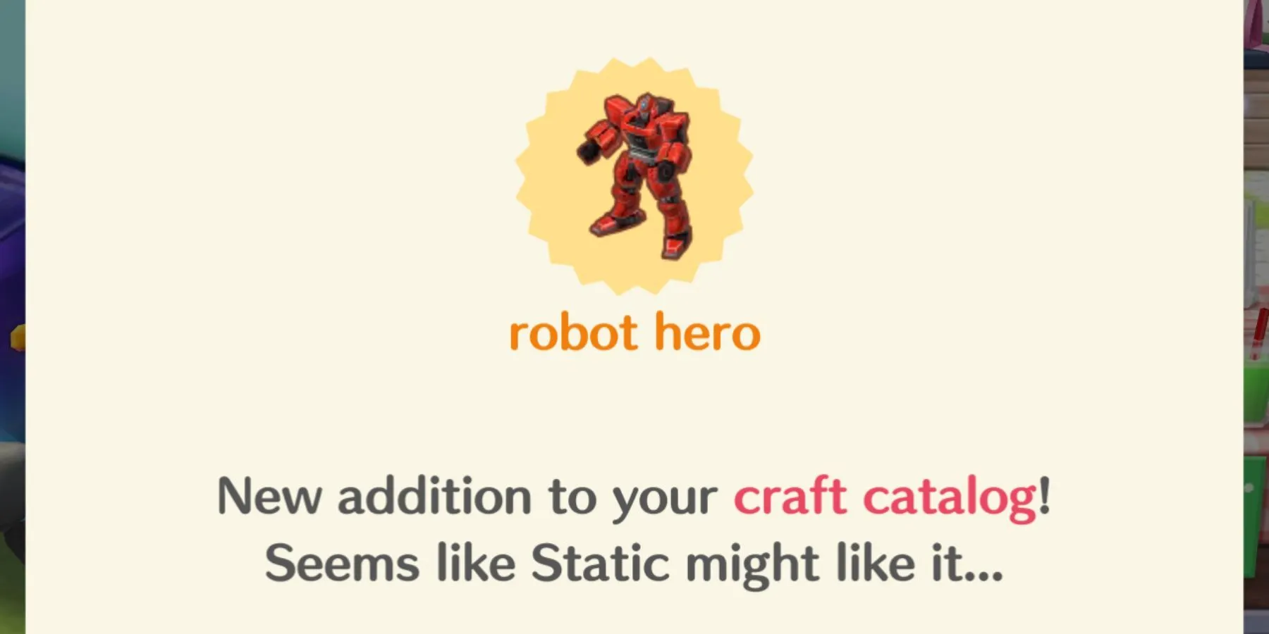 Personaggio Robot Hero in Animal Crossing Pocket Camp Completato