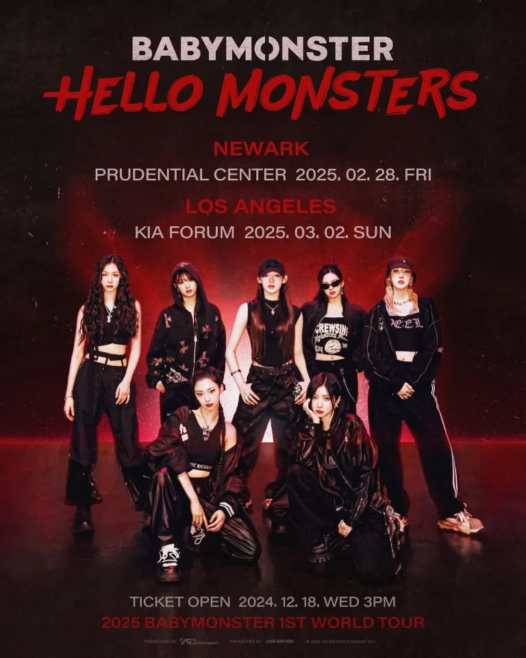 BABYMONSTER Expands Inaugural World Tour: New Concert Dates in Singapore, Hong Kong, and Bangkok