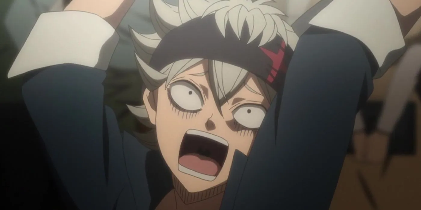 Asta gritando em Black Clover