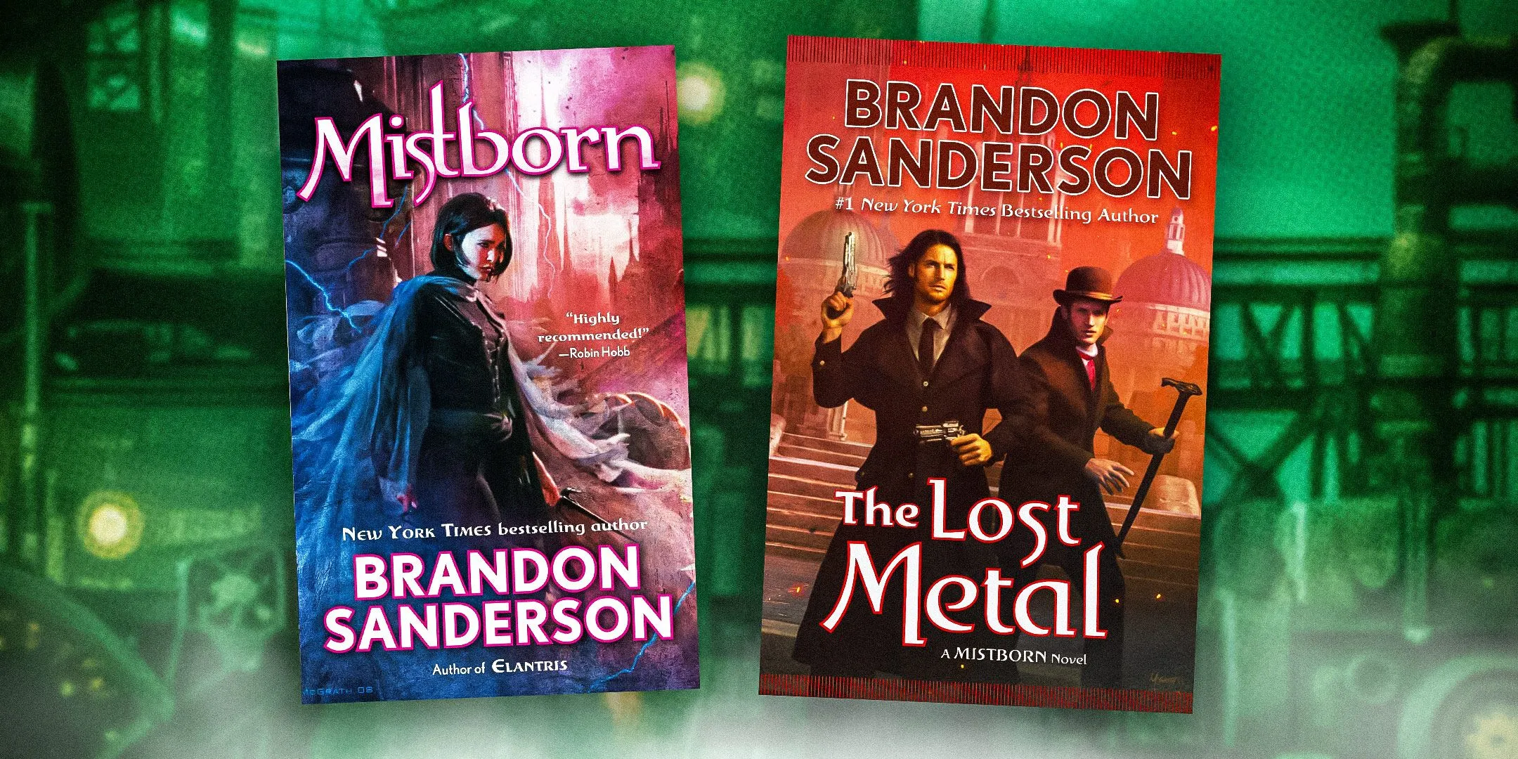 桑德森 (Brandon Sanderson) 的《Mistborn: The Final Empire》和《The Lost Metal》的封面