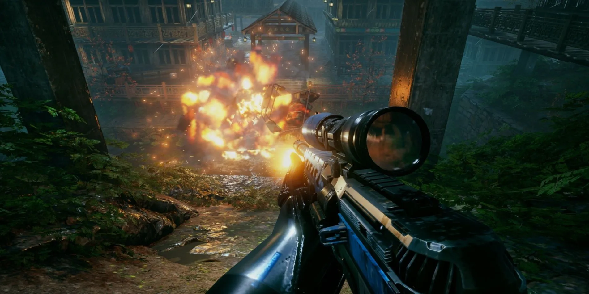 Gameplay di Sniper in Bright Memory: Infinite