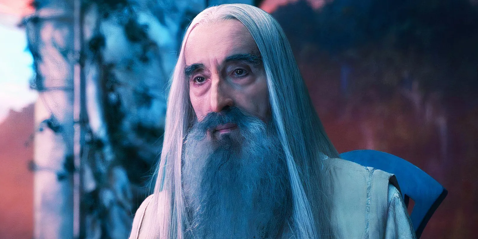 Christopher Lee come Saruman a Gran Burrone in Lo Hobbit