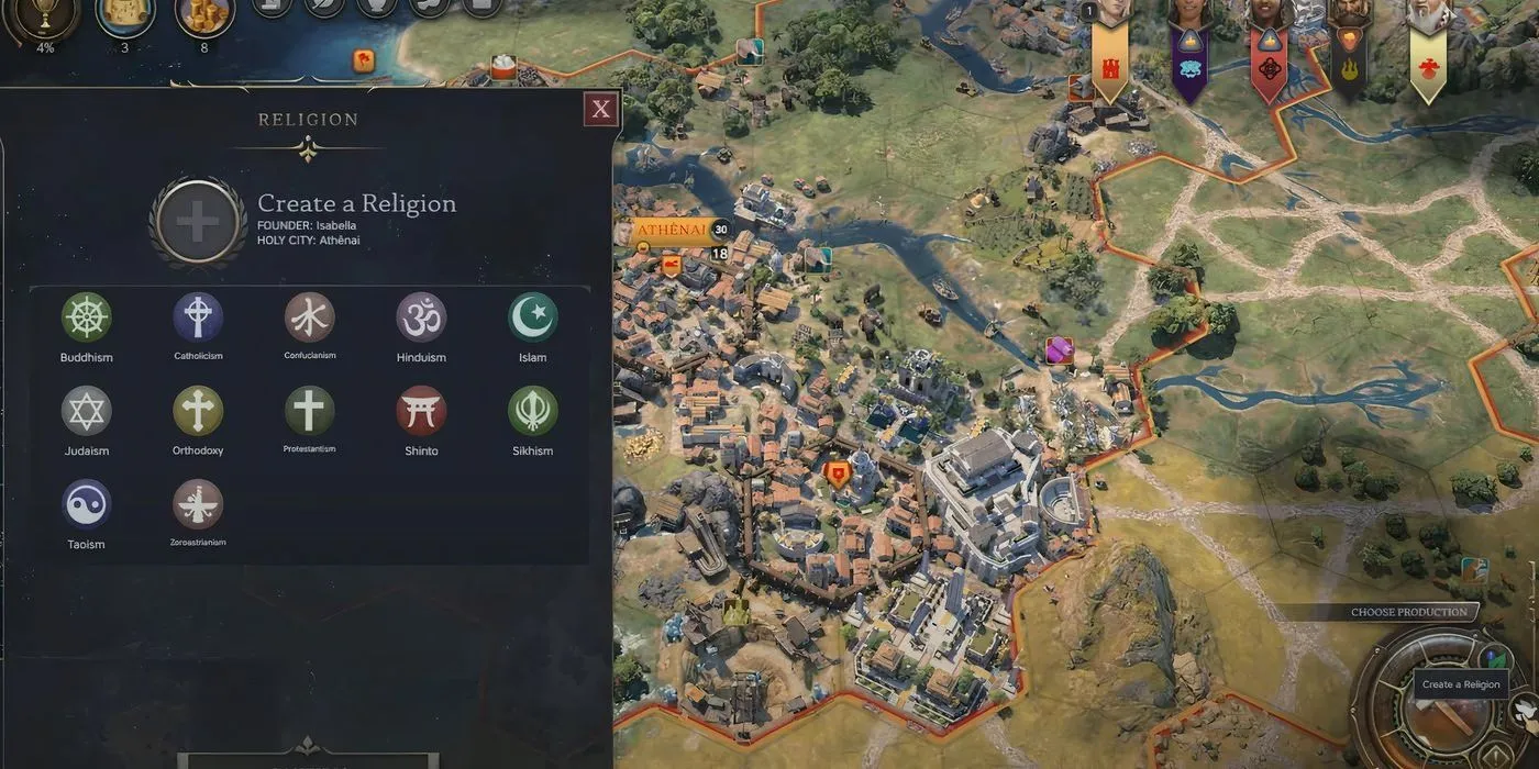 Civilization 7 - Scelta della religione