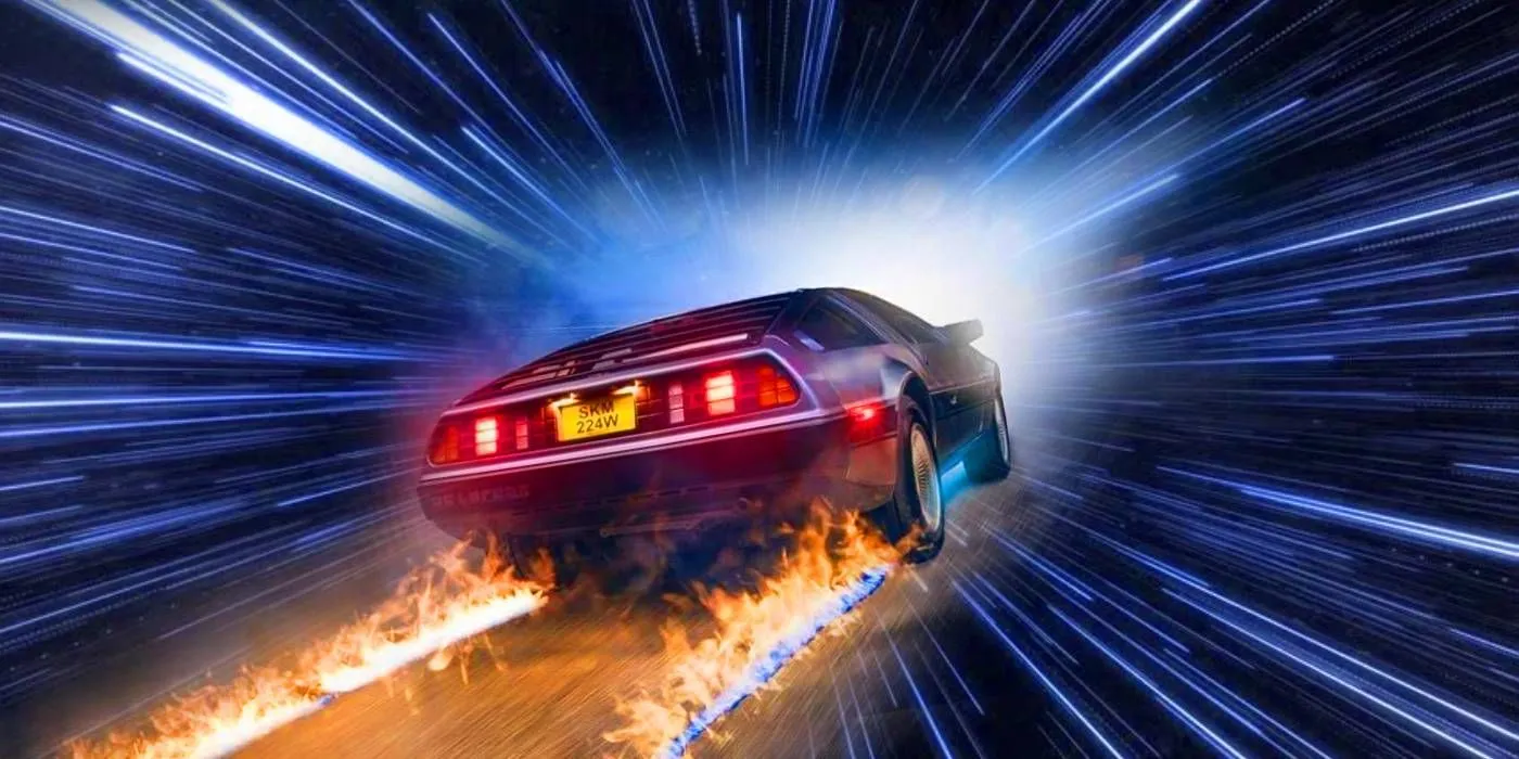 Delorean entering hyperspace