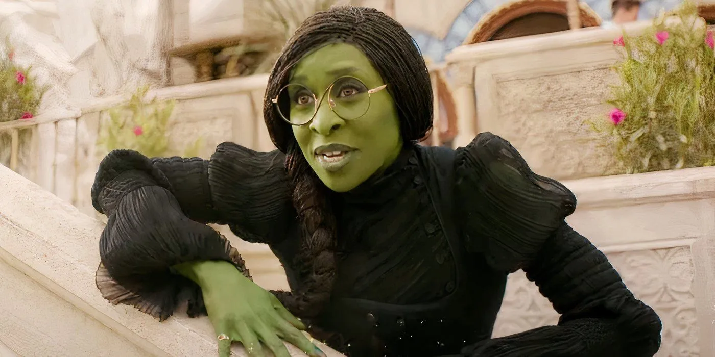 Cynthia Erivo dans le rôle d'Elphaba chantant The Wizard and I dans Wicked