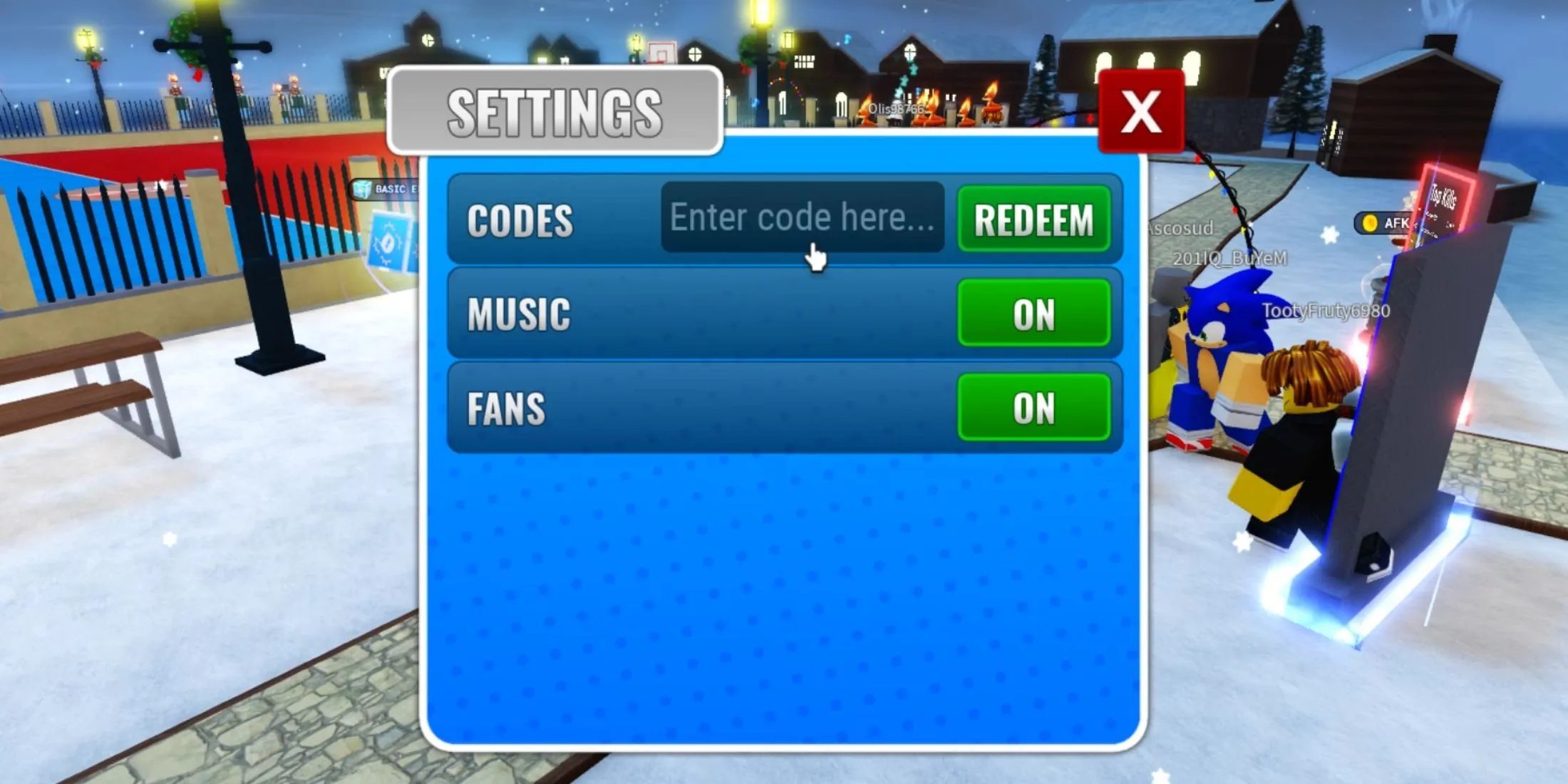 Dodgeball Legends the codes tab