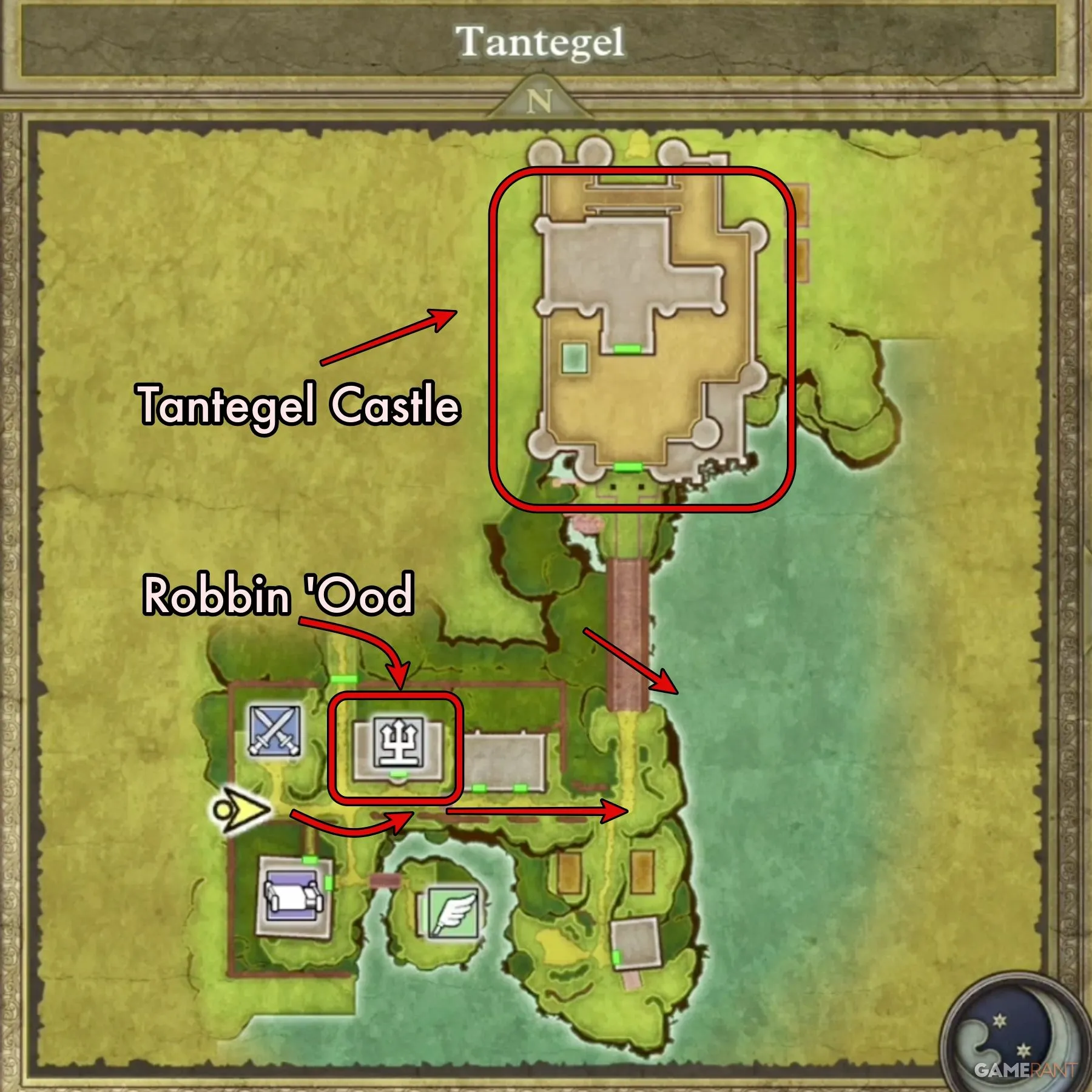 DQ3R-Mapa de la ciudad de Tantegel 1