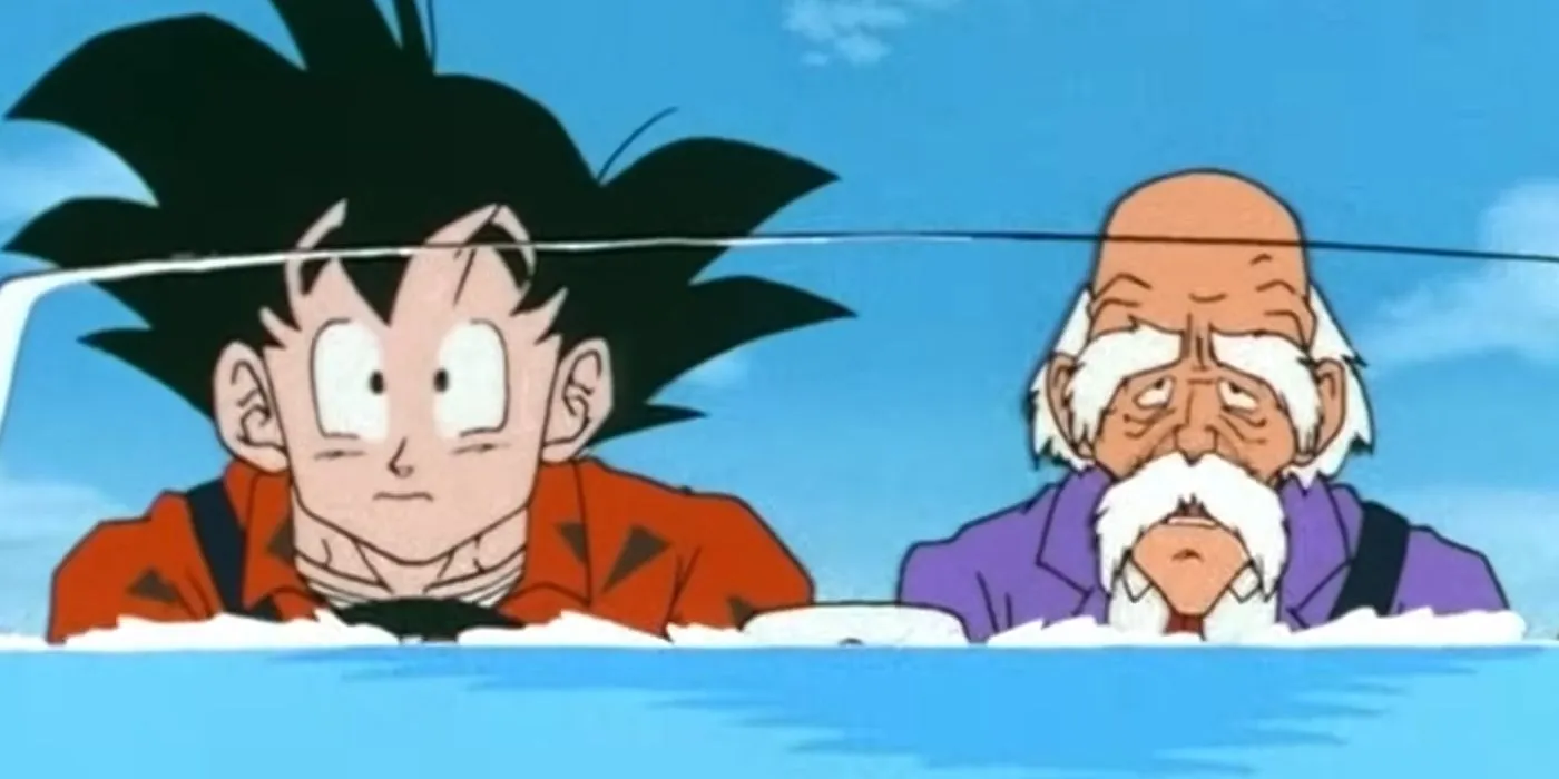 Goku si schianta nell'acqua