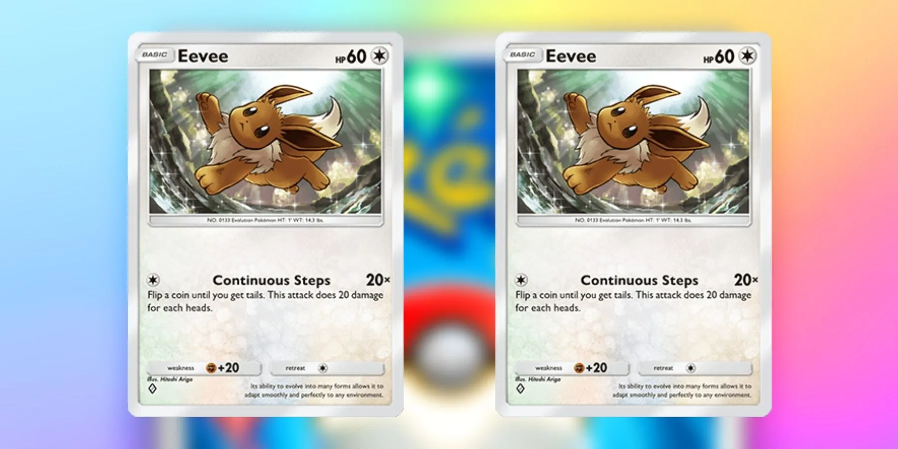 Dual Eevee Pokémon cards