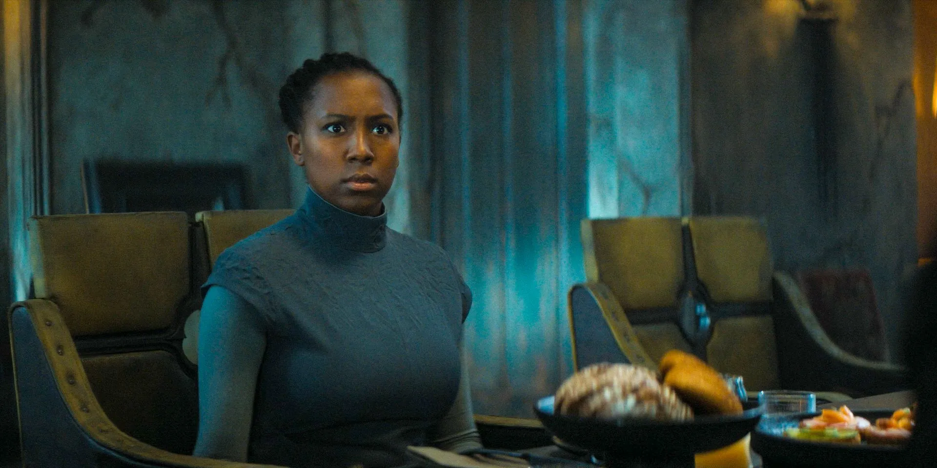 Sister Theodosia (Jade Anouka) looking puzzled in Dune: Prophecy Season 1 Ep 4