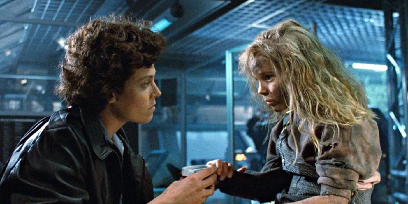 Ellen Ripley e Newt in Aliens