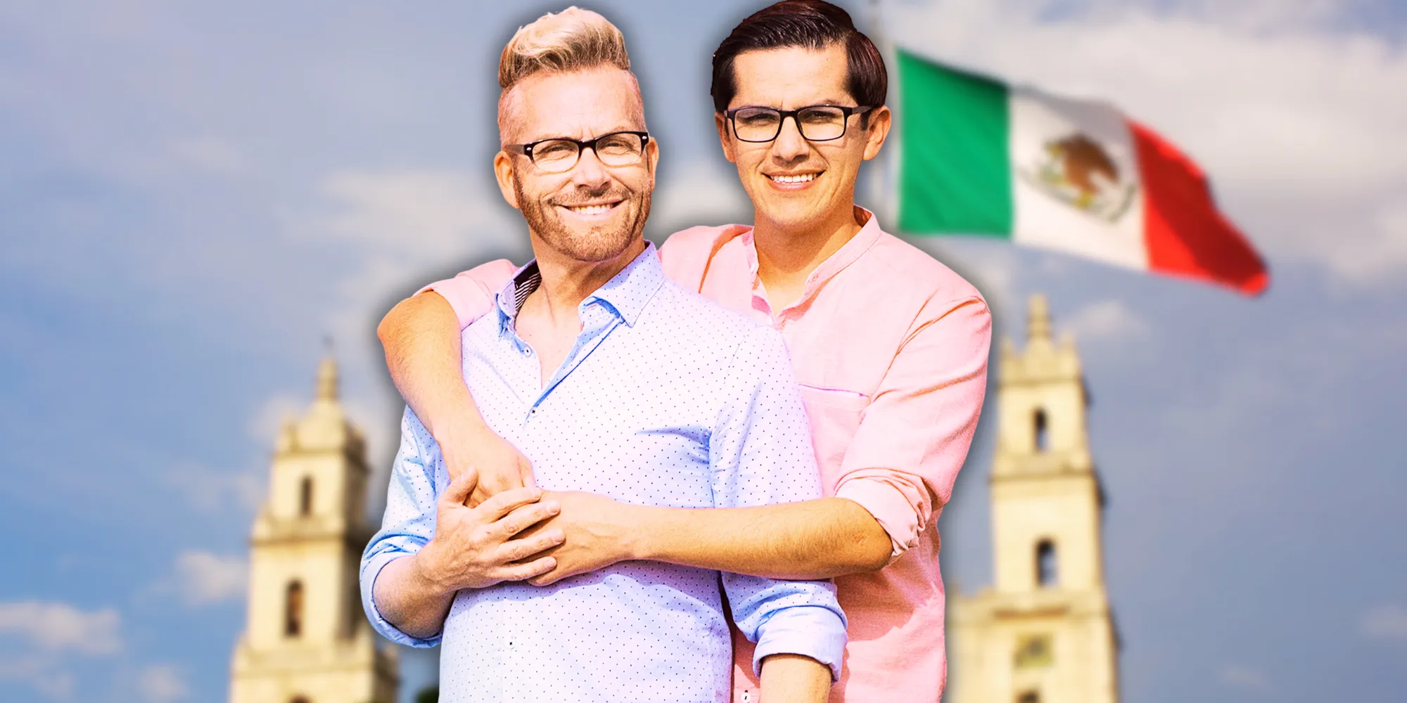 Kenny et Armando avec le drapeau mexicain