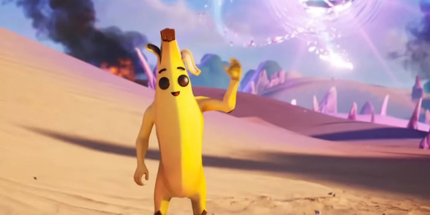 Représentation cinématographique de Peely dans Fortnite