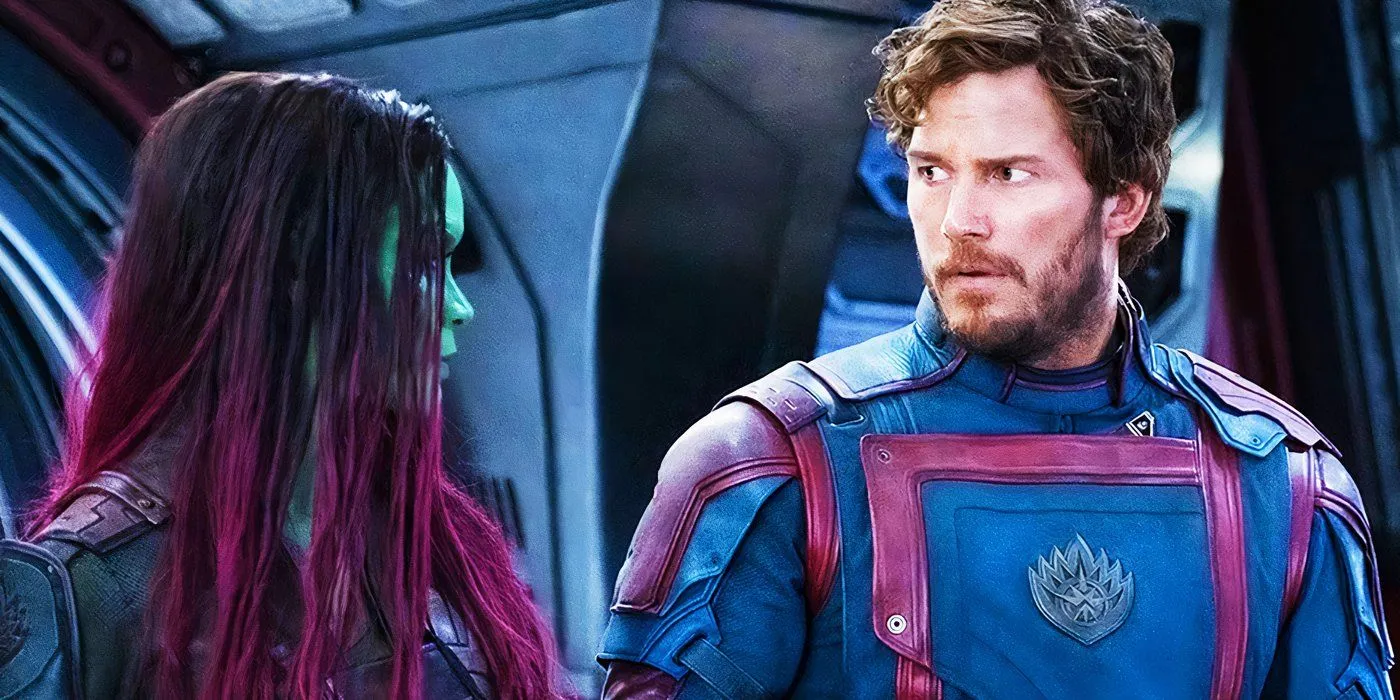 Gamora e Peter Quill in Guardiani della Galassia Vol. 3