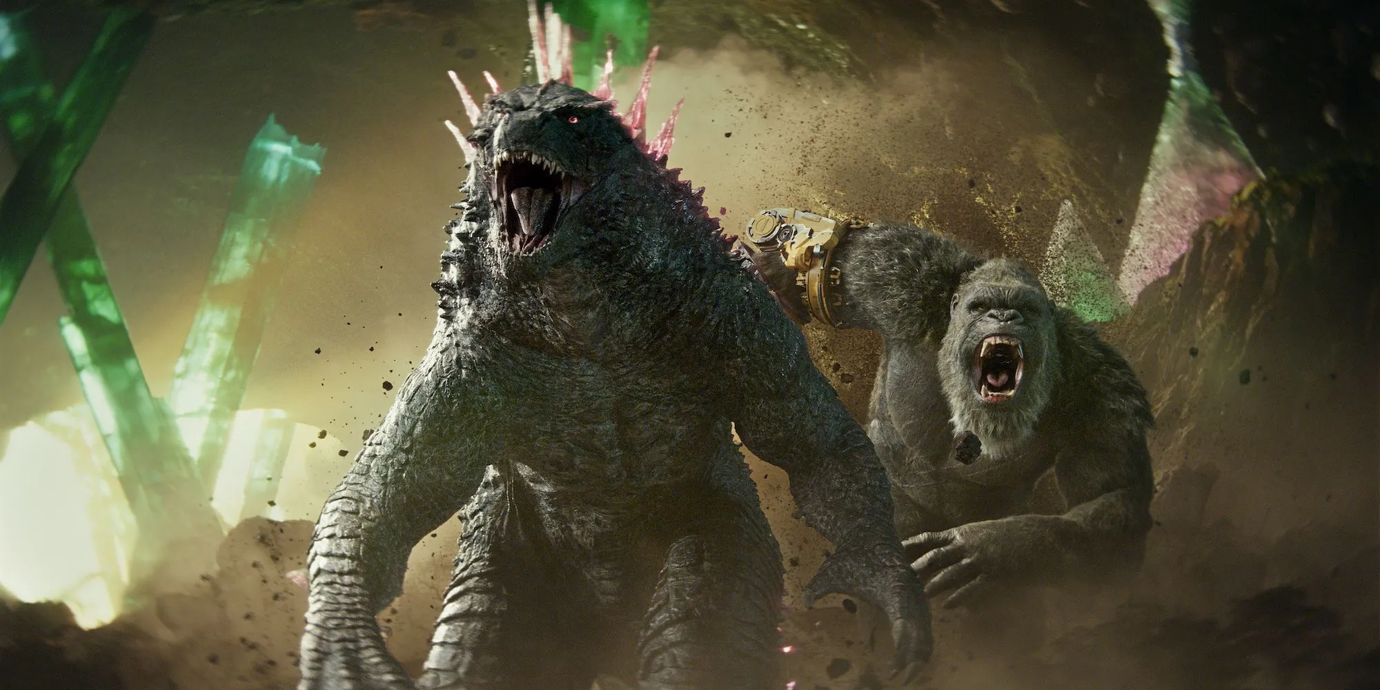 Godzilla x Kong The New Empire에서 Godzilla와 Kong이 전투에 돌입합니다.