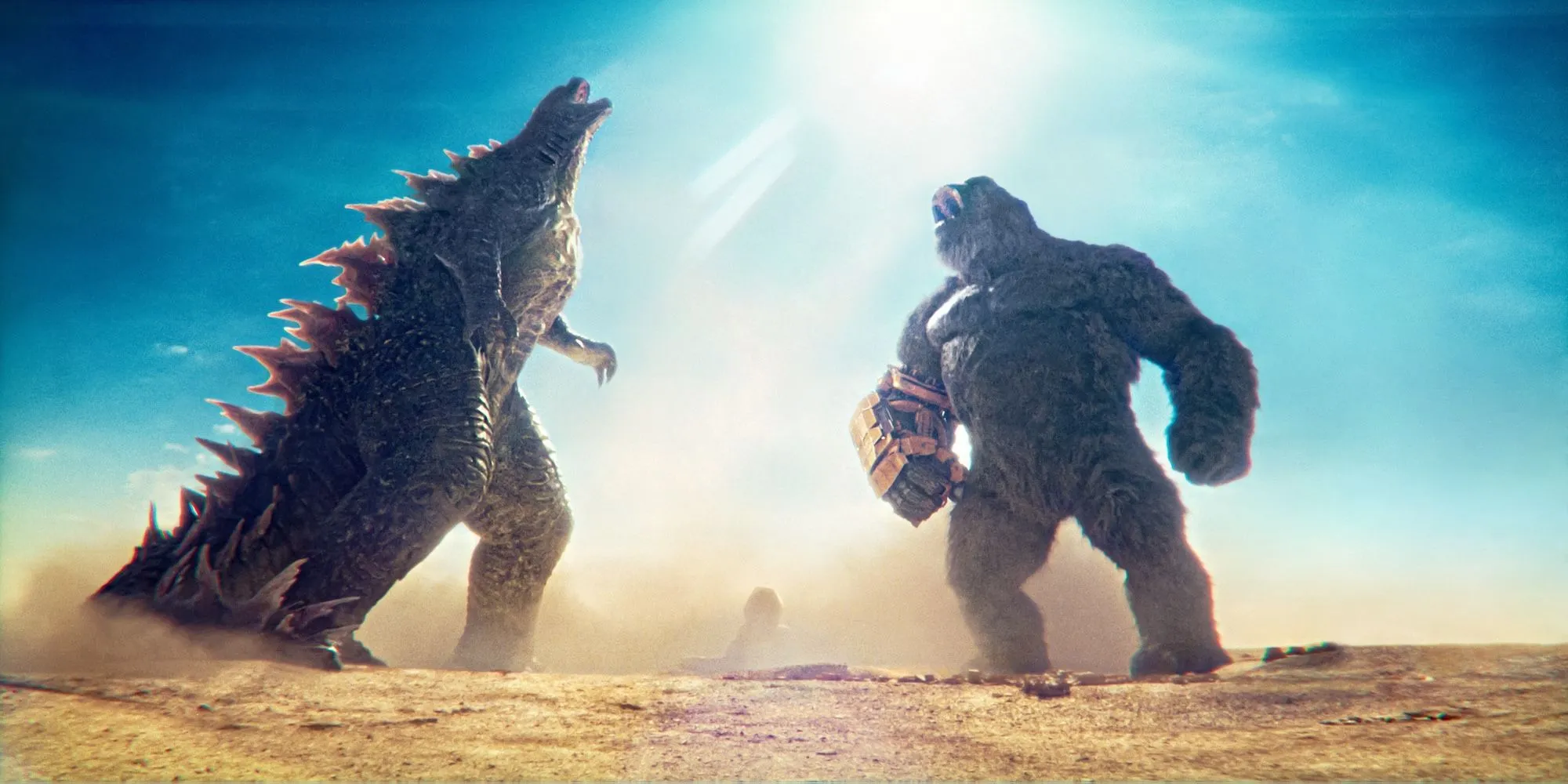 Godzilla e Kong rugindo