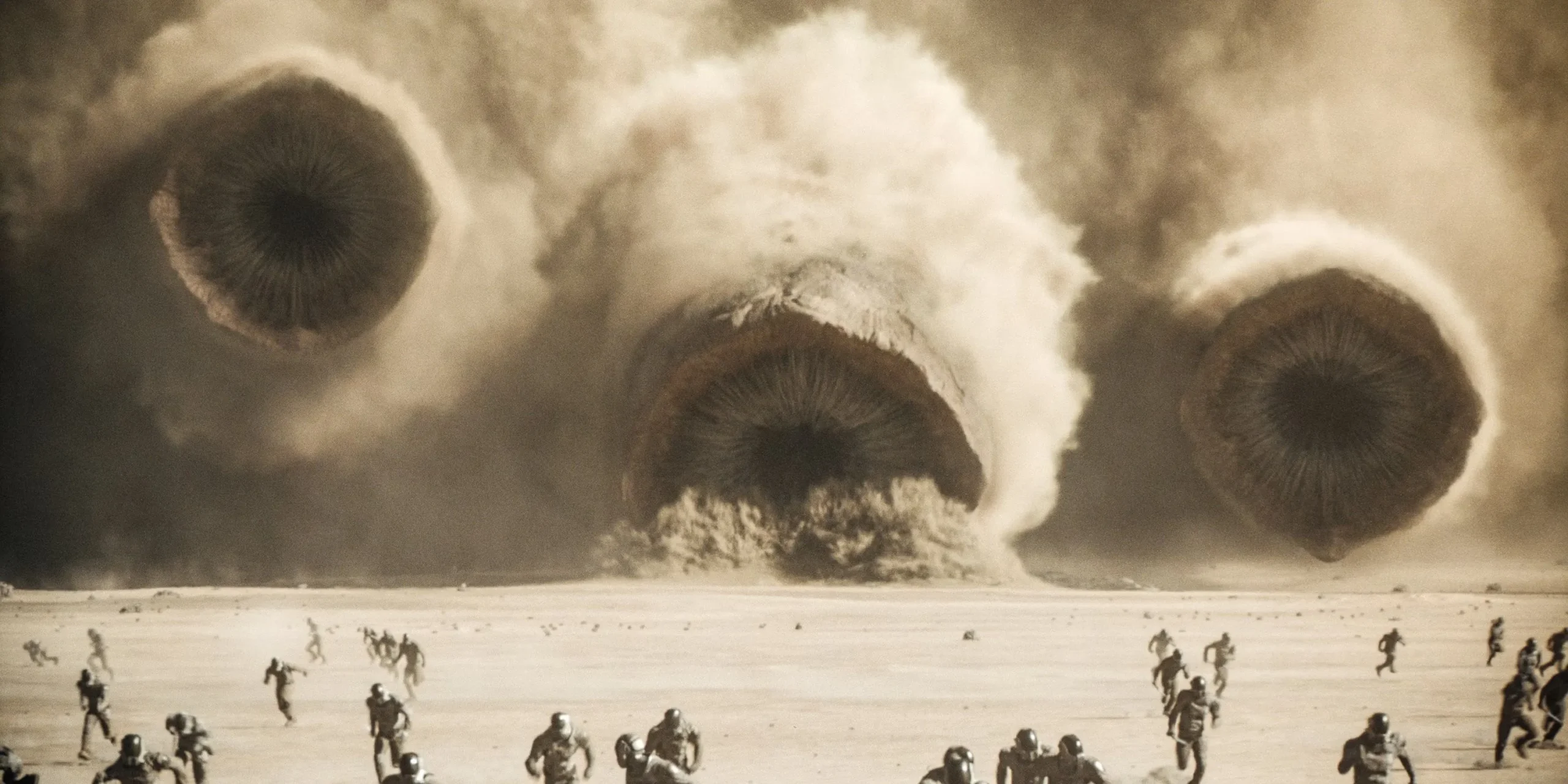 Sandworms in Dune Part Two