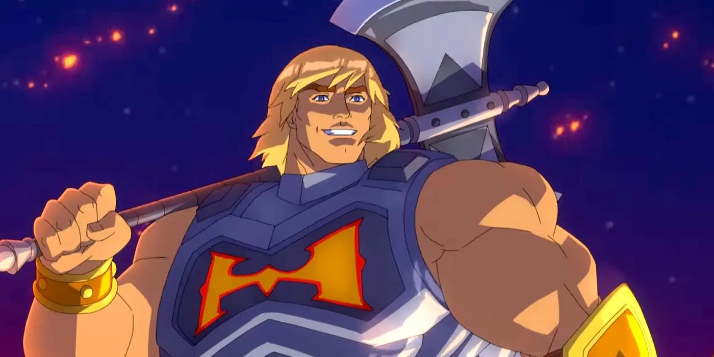 He-Man Smiling with a Battle Axe