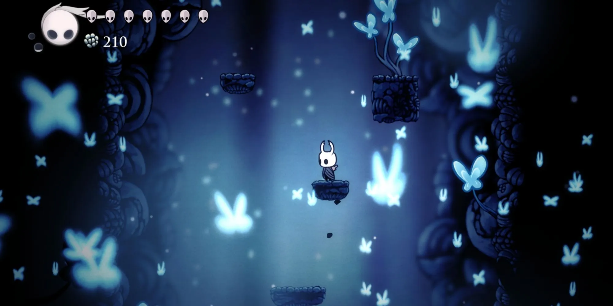 Scena eksploracji w Hollow Knight