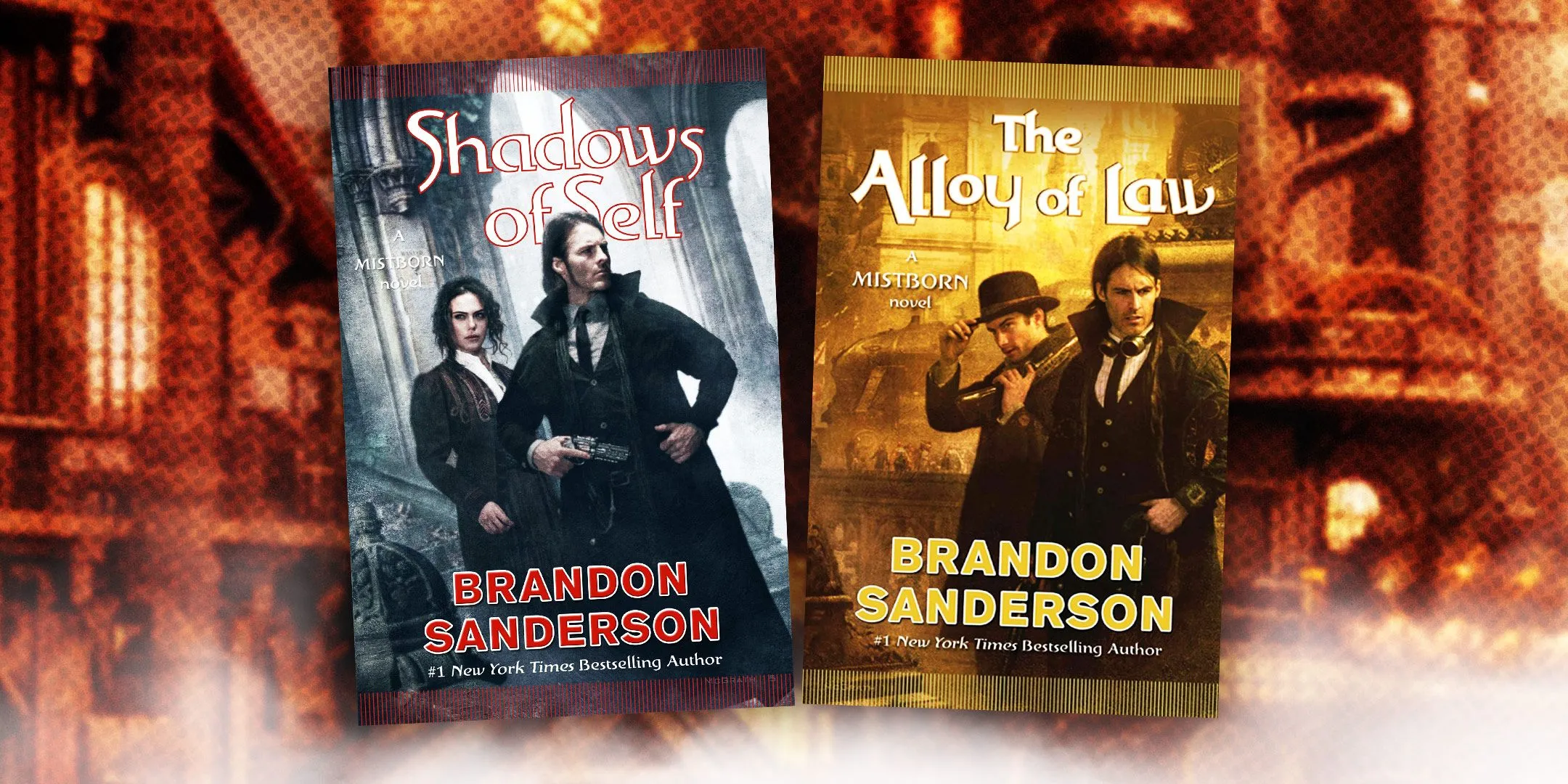 Las portadas de Shadows of Self y The Alloy of Law de Brandon Sanderson