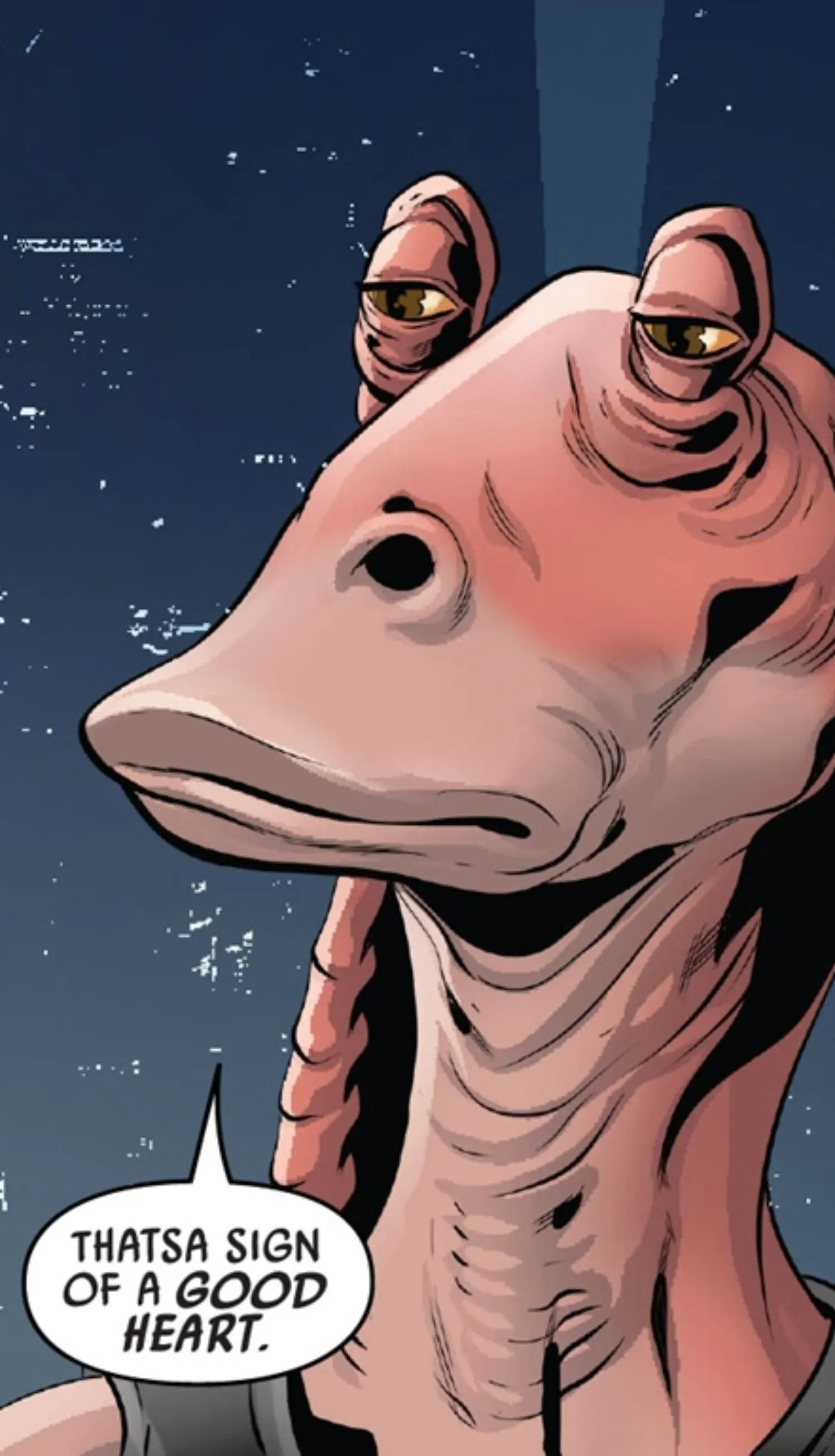 Escena cómica de Jar Jar Binks