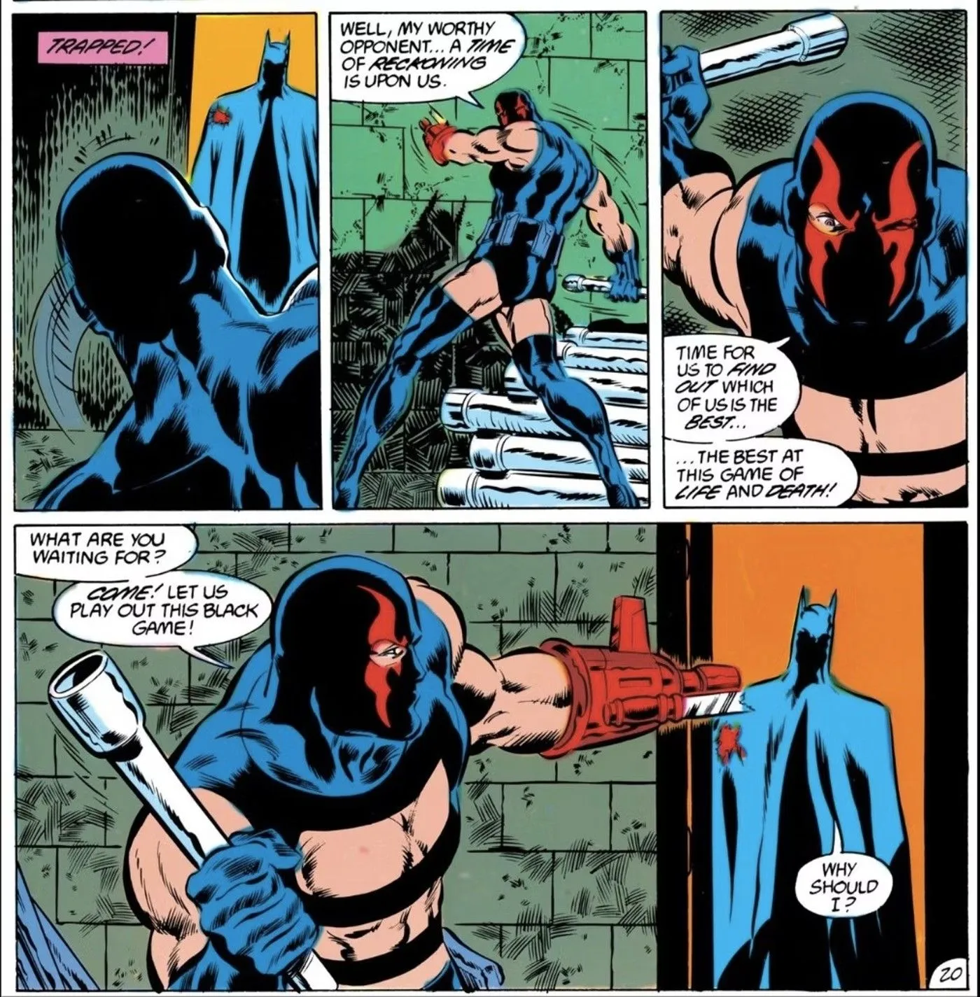 Comic book panels: KGBeast wants to fight Batman