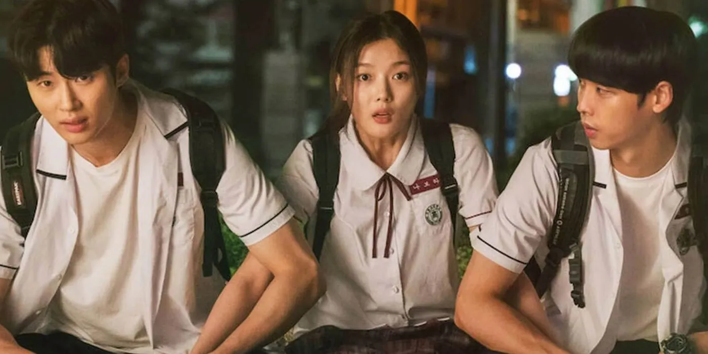 Kim Yoo-jung, Byeon Woo-seok y Park Jung-woo en el póster de 20th Century Girl