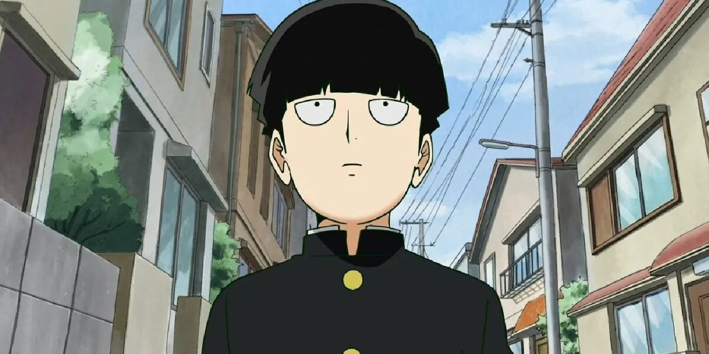 Shigeo aus „Mob Psycho 100“ geht die Straße entlang