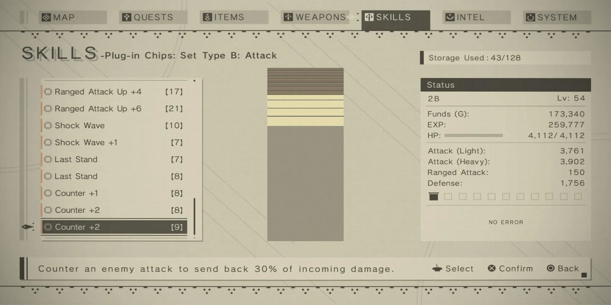 The Player Equipping A Counter Plug-In Chip