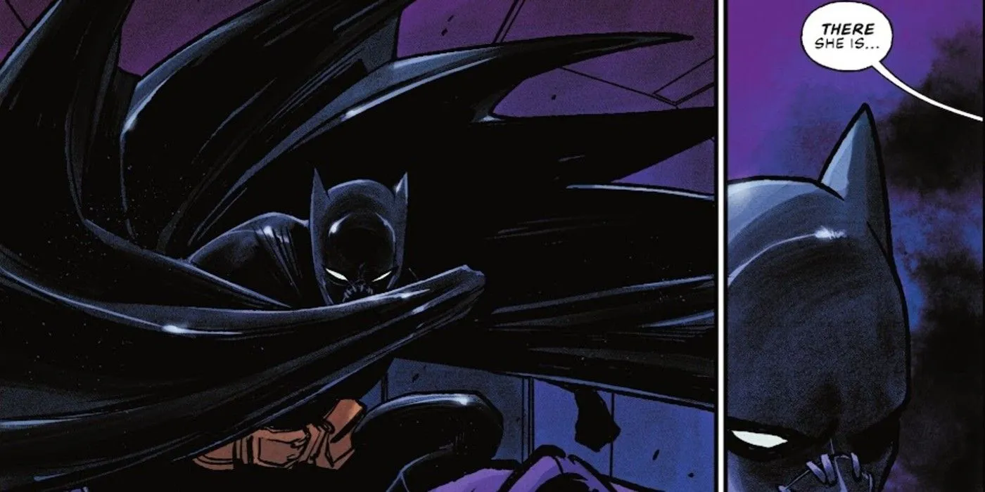 Paneles de cómic: Nyssa interrumpe la pelea de Cassandra Cain con un ninja de la Liga de las Sombras