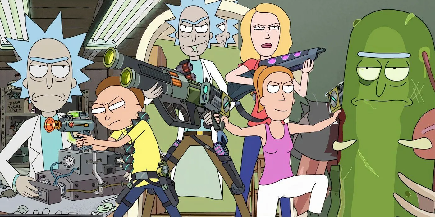 Montagem de episódios de Rick e Morty