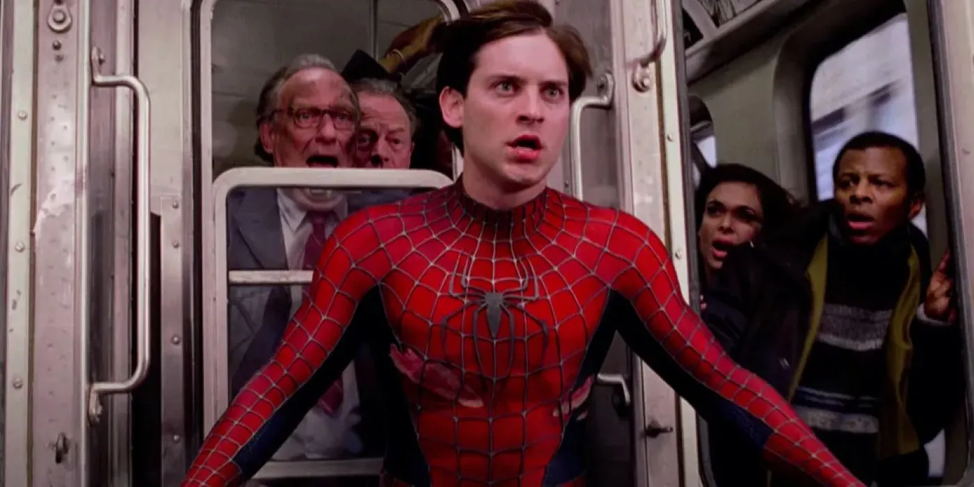 Escena icónica del tren de Spider-Man 2