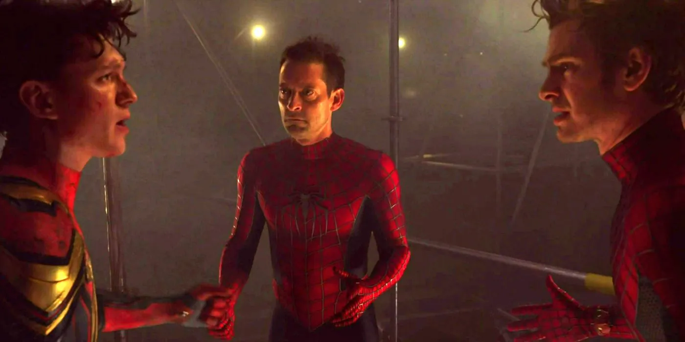 Tom Holland, Tobey Maguire et Andrew Garfield dans Spider-Man : No Way Home