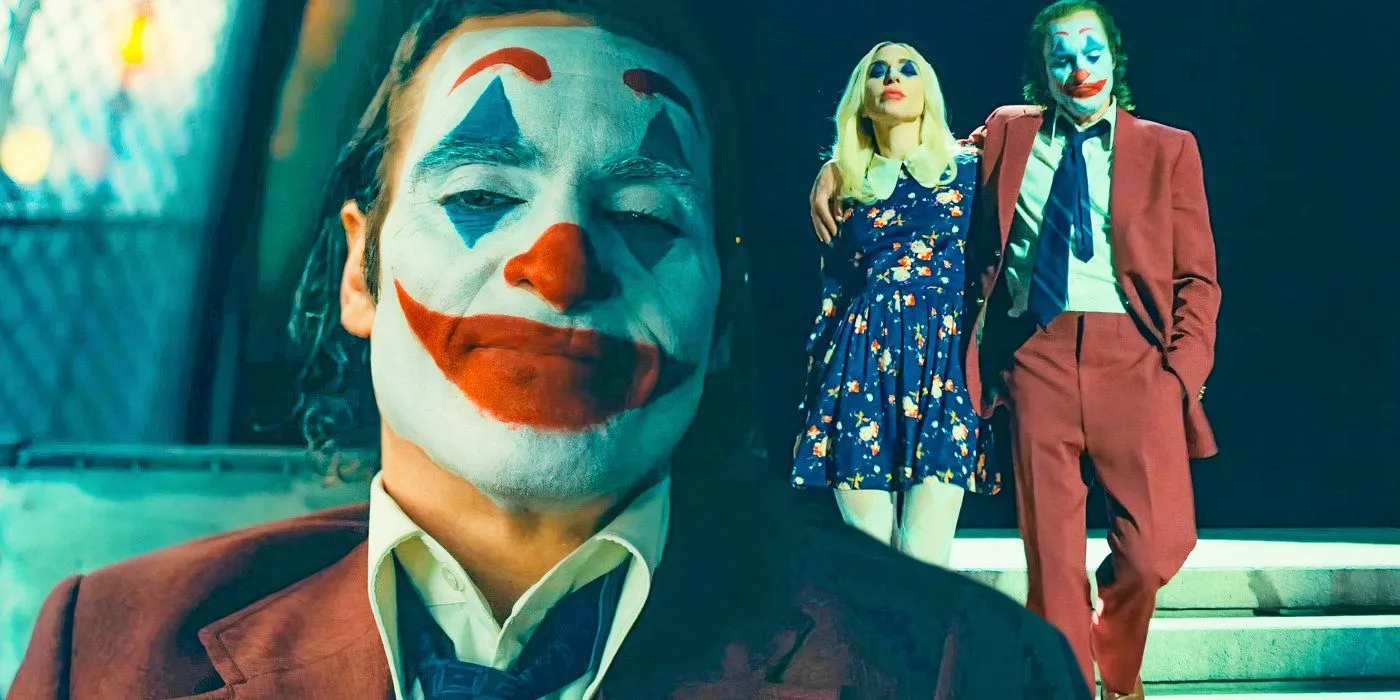 Image divisée de Joker et Harley Quinn et Joker dans Joker 2