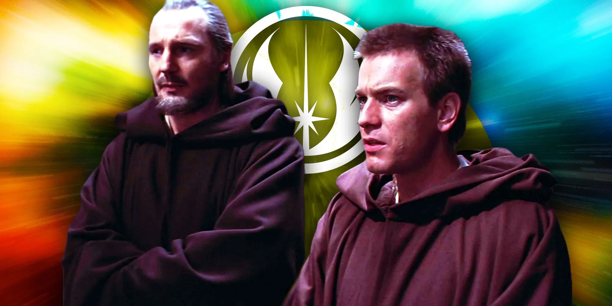 Qui-Gon Jinn e Obi-Wan Kenobi de A Ameaça Fantasma