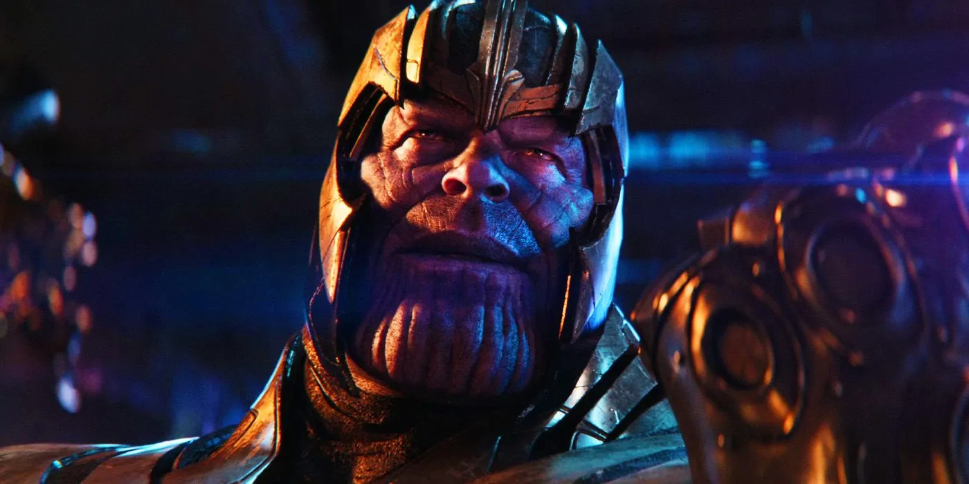 Thanos com a Joia do Poder em Vingadores: Guerra Infinita