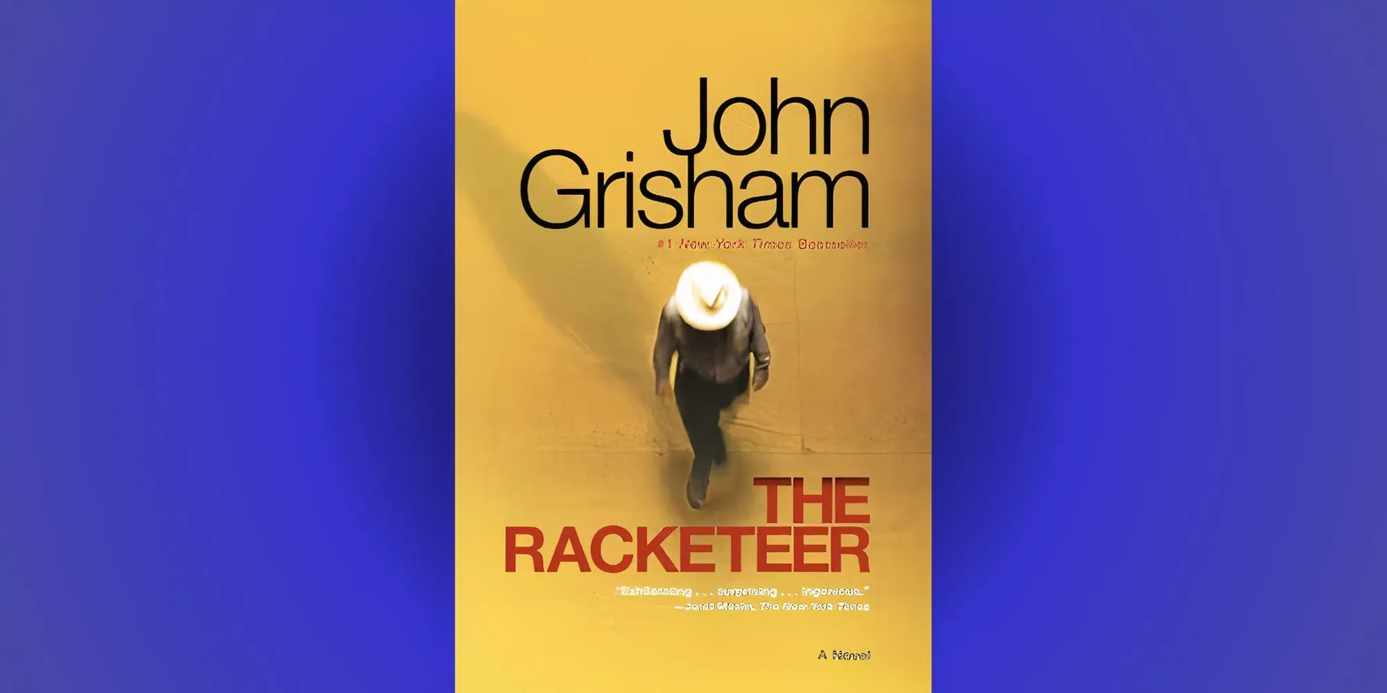 파란색 배경 위의 The Racketeer 표지