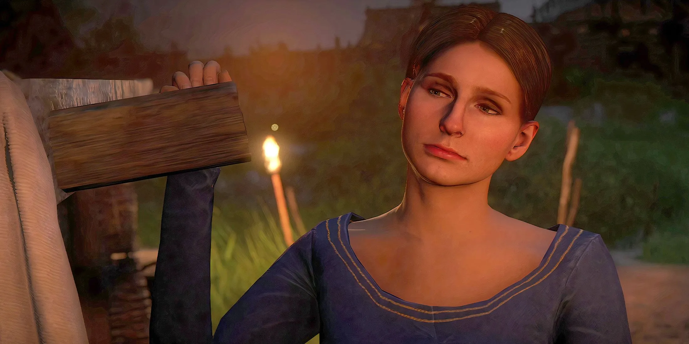 Thérèse regarde Henry dans Kingdom Come Deliverance